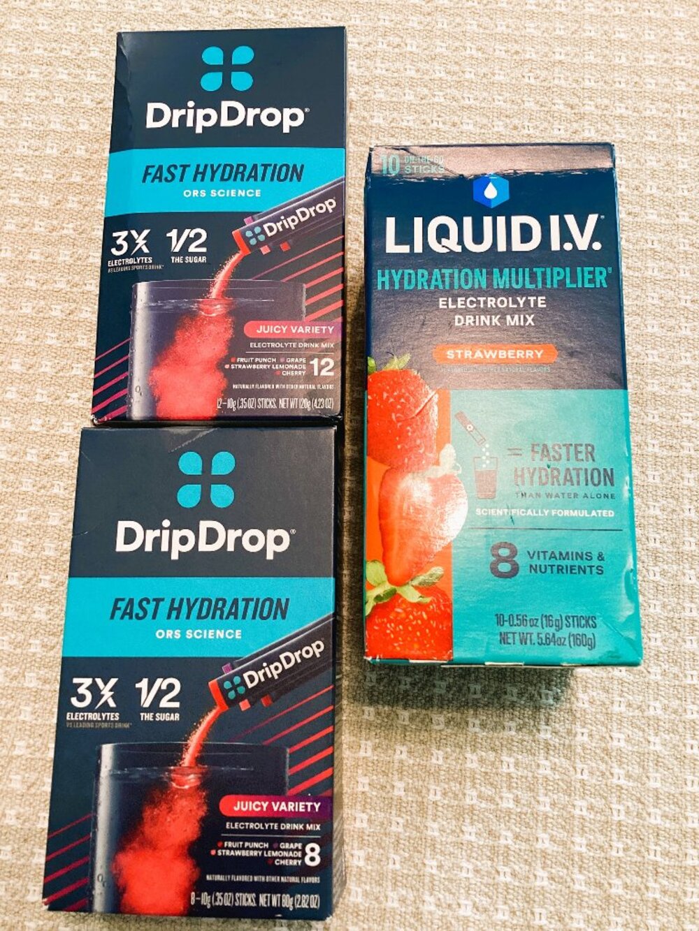 Liquid I.V. Strawberry & Drip Drop Juicy Variety